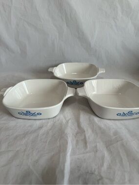 CorningWare Blue Cornflower -P-41-B 1/34 cup Lot of 3